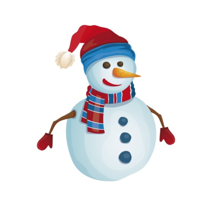 Petic, 120x120mm, transfer termic pentru textile, om de zapada, design pentru tricouri, multicolor