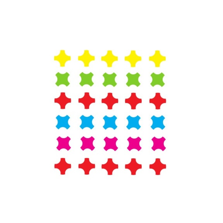 Комплект от 30 термопреносни стикера за текстил, многоцветни