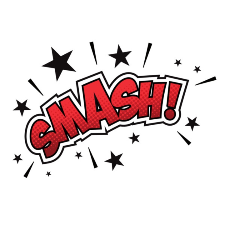 Bugelbild Smash, 120 мм x 120 мм, термотрансфер за текстил, персонализация, многоцветен