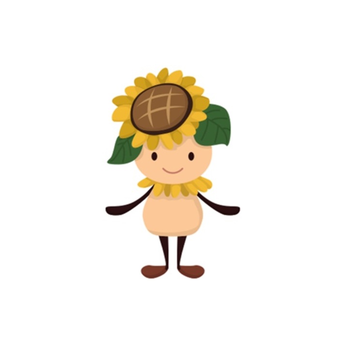 Bugelbild Господин Слънчоглед, 120мм x 120мм, термотрансферен, дизайн за тениски, модни аксесоари