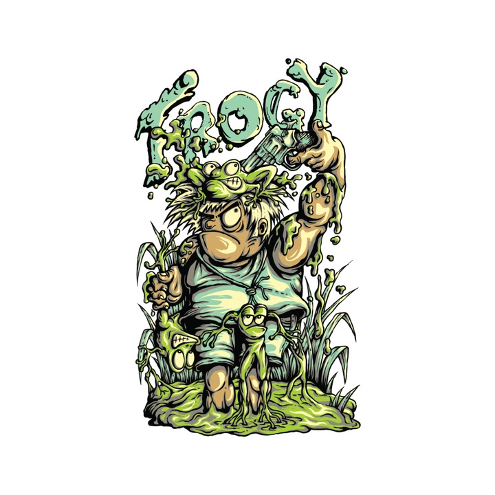 Изображение за термотрансфер, Frogy, 150 мм x 150 мм, за текстил, многоцветен