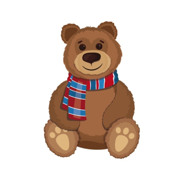 Имидж трансфер DTF, 120мм x 120мм, за персонализиране на текстил, многоцветен, мече