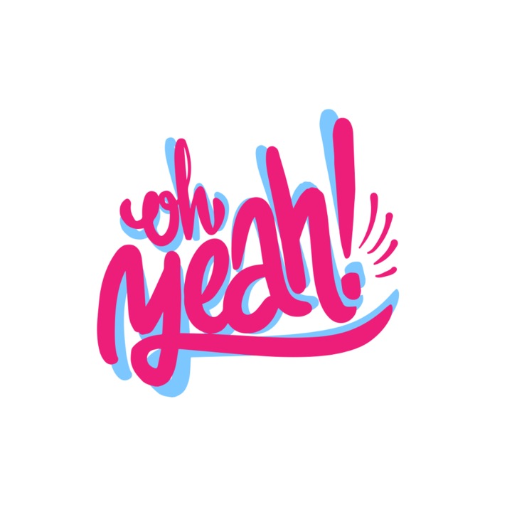 DTF трансфер за текстил, 85x85 мм, дизайн за тениски, розов/син