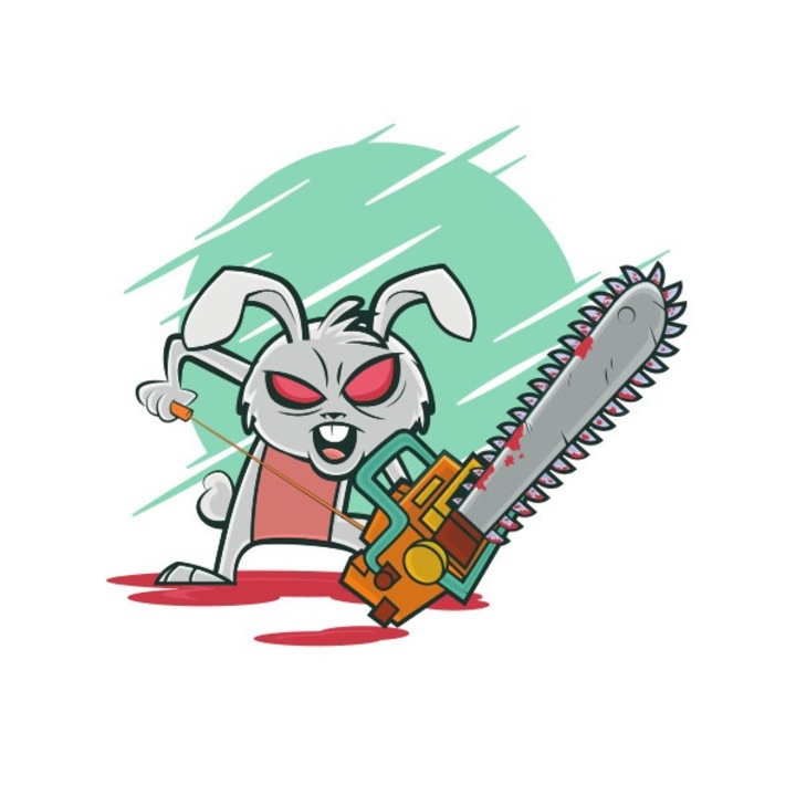 Имидж трансфер за текстил, Psycho Bunny, 150мм x 150мм, многоцветен