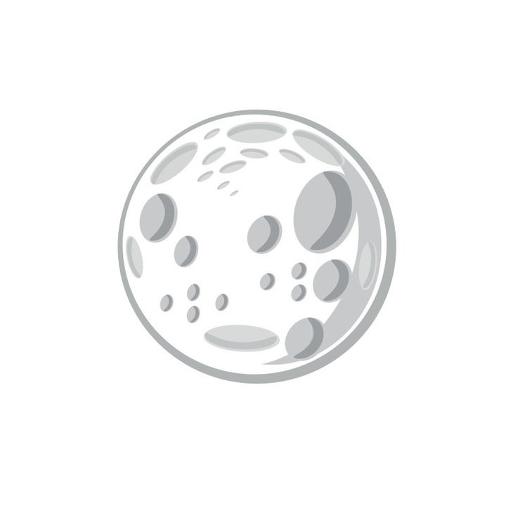 Термо трансферен имидж за текстил, 150x150 мм, модел луна