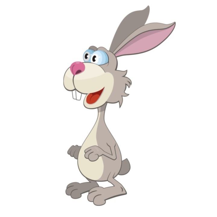 Имидж трансфер термичен, заек, 150мм x 150мм, за текстил, многоцветен