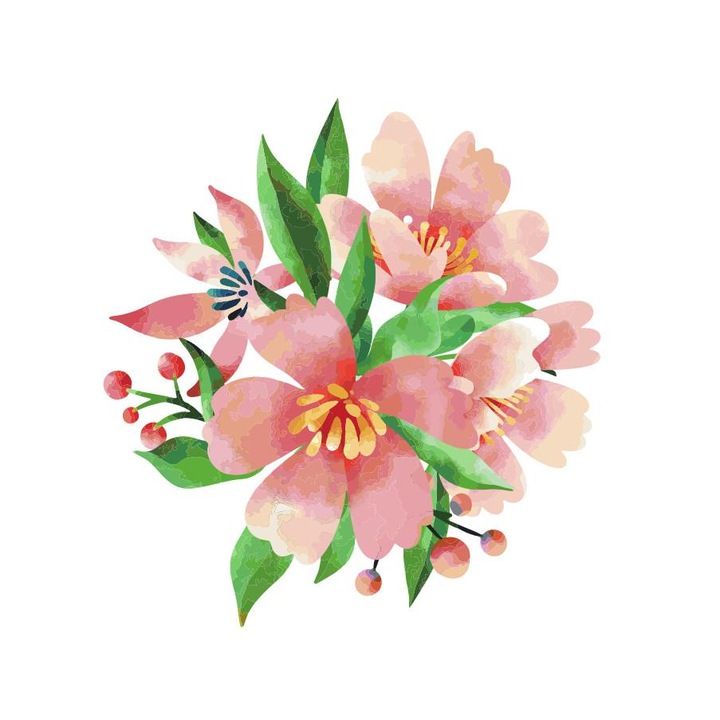 Bugelbild Deko Flowers 2, 120mm x 120mm, декоративни аксесоари, текстилни трансфери, за възрастни