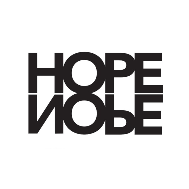 Bugelbild Hope, Nope, 150mm x 150mm, термотрансферен печат за текстил, комплект за "Направи си сам"