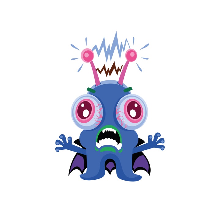 Имидж трансфер за текстил, Monster Tesla, 150x150mm, термотрансфер, многоцветен