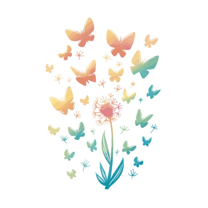 Bugelbild Fruhlingstraum, 150mm x 150mm, комплект трансфер DTF, за текстил, многоцветен