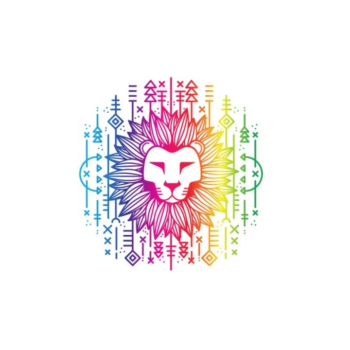 Imagine transfer termic, Leu, 150mm x 150mm, de personalizare pentru textile, multicolor