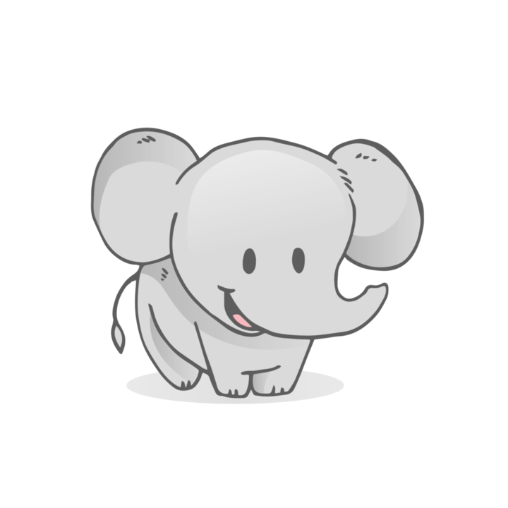 Термотрансфер Слон, 150x150 мм, комплект за деца, декоративен