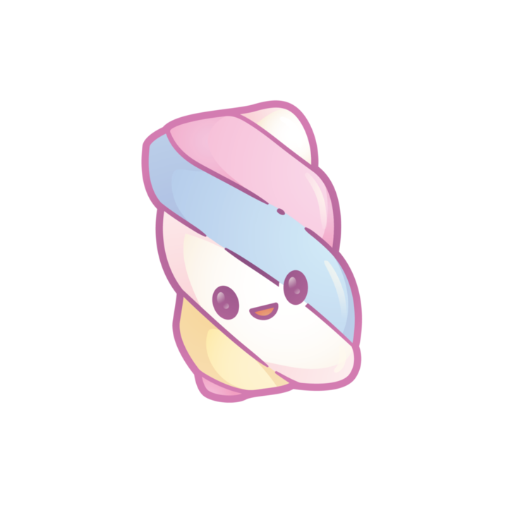 DTF трансфер за текстил, дизайн Marshmallow, 120x120mm, комплект за персонализиране, многоцветен