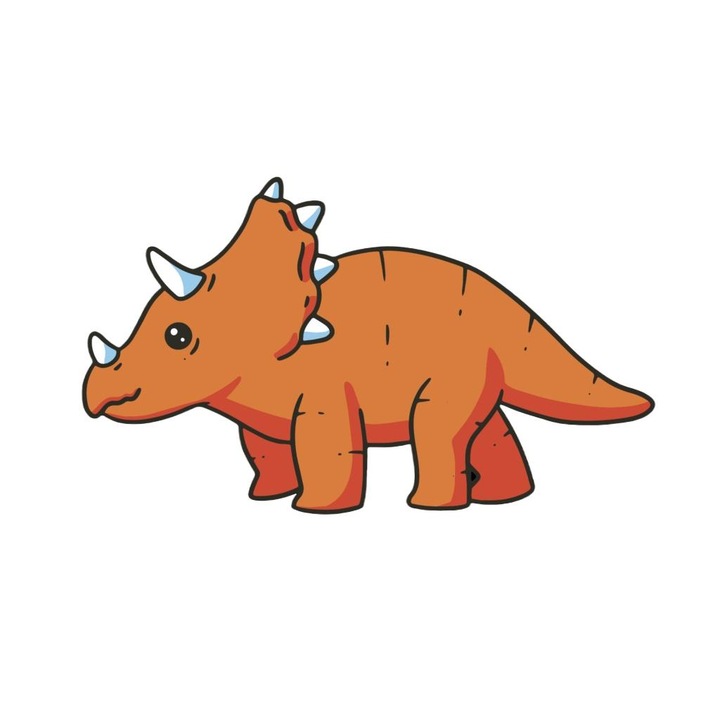 Petic dinozaur, 150mm x 150mm, transfer termic pentru textile, pentru DIY