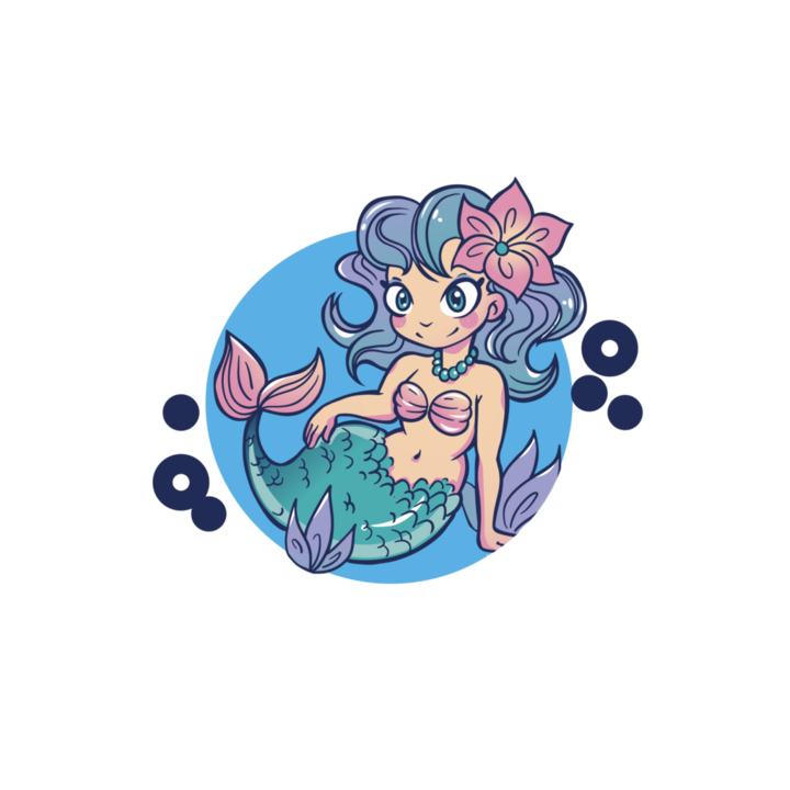 Имидж трансфер термален, дизайн сирена, 150 мм x 150 мм, за текстил