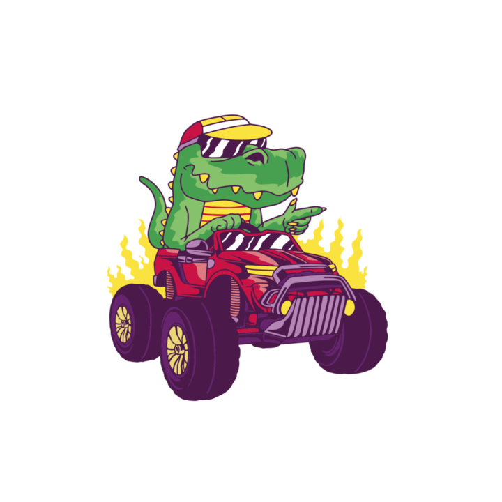 Patch T-Rex cu Monstertruck, 150mm x 150mm