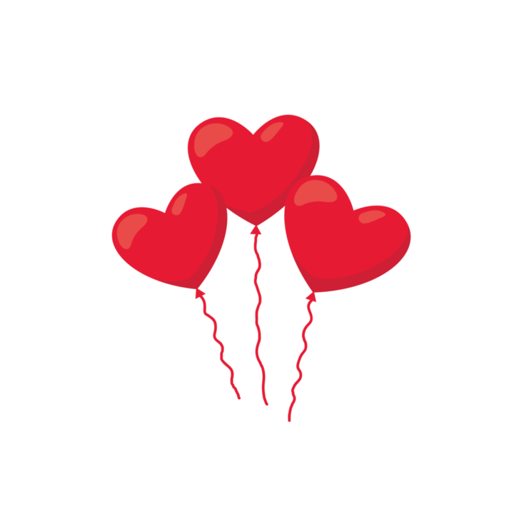 Бугелбилд Сърце Балони, 85x85мм, термотрансферен, креативен комплект, многоцветен