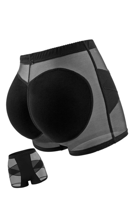 Бельо Push Up, моделиращо, M, леки, меки и дишащи, подплатени, фалшиви бедра, гащички за повдигане на дупето, повдигачи за бедрата, черно