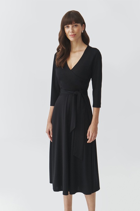 Tatuum, Rochie petrecuta si decolteu in V, Negru, S