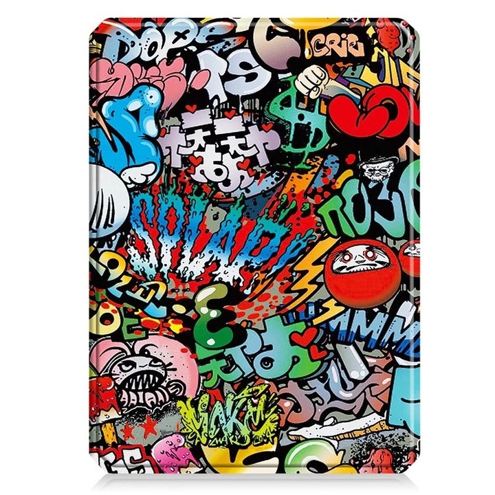 Калъф Sigloo за Kindle Scribe 10,2" (2022 & 2024) - PU кожа, каишка за ръка, държач за писалка, функция за автоматично заспиване/събуждане, модел GRAFFITI