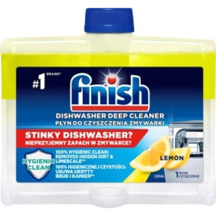 Finish, lichid de curatare pentru masini de spalat vase, citric, 250 ml