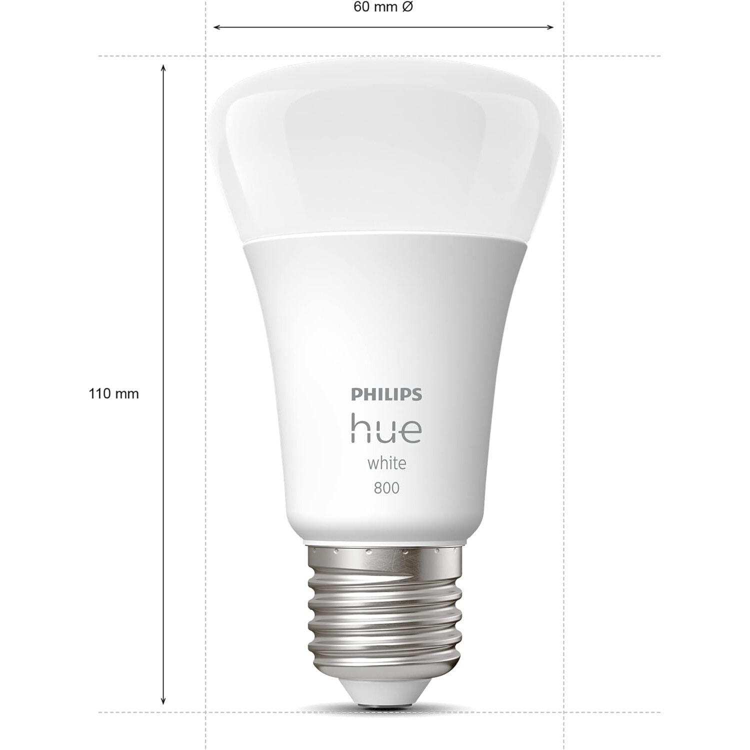 Bec LED inteligent Philips Hue, Bluetooth, Zigbee, A60, E27, 9W