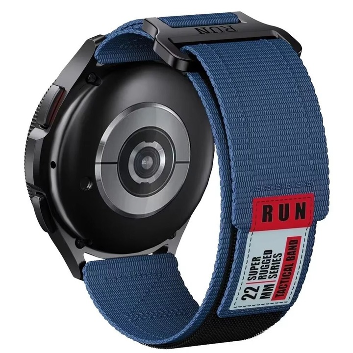 Найлонова каишка, съвместима с Amazfit GTR 4 3 Pro 2 2E 47MM BIP 5 Stratos 2S 3 Balance, Redmi Watch 5 Active / Lite Xiaomi Mi Watch, S1 S2 PRO, S3, син, 22 mm