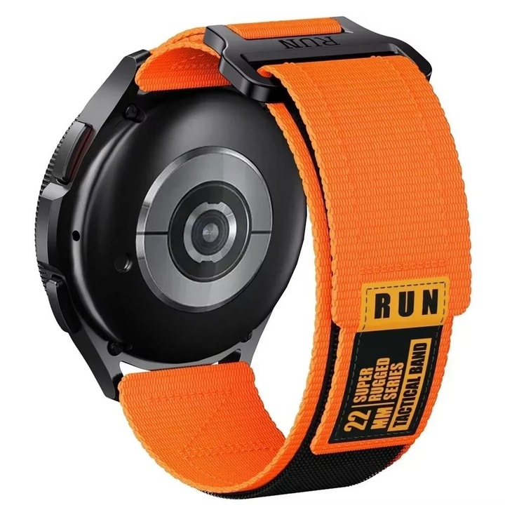 Найлонова каишка, съвместима с Amazfit GTR 4 3 Pro 2 2E 47MM BIP 5 Stratos 2S 3 Balance, Redmi Watch 5 Active / Lite Xiaomi Mi Watch, S1 S2 PRO, S3, оранжев, 22 mm