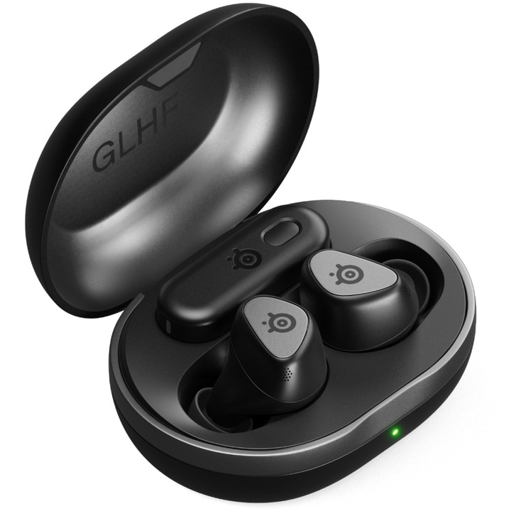 Геймърски слушалки SteelSeries Arctis GameBuds, за поставяне в ухото, безжични, черни