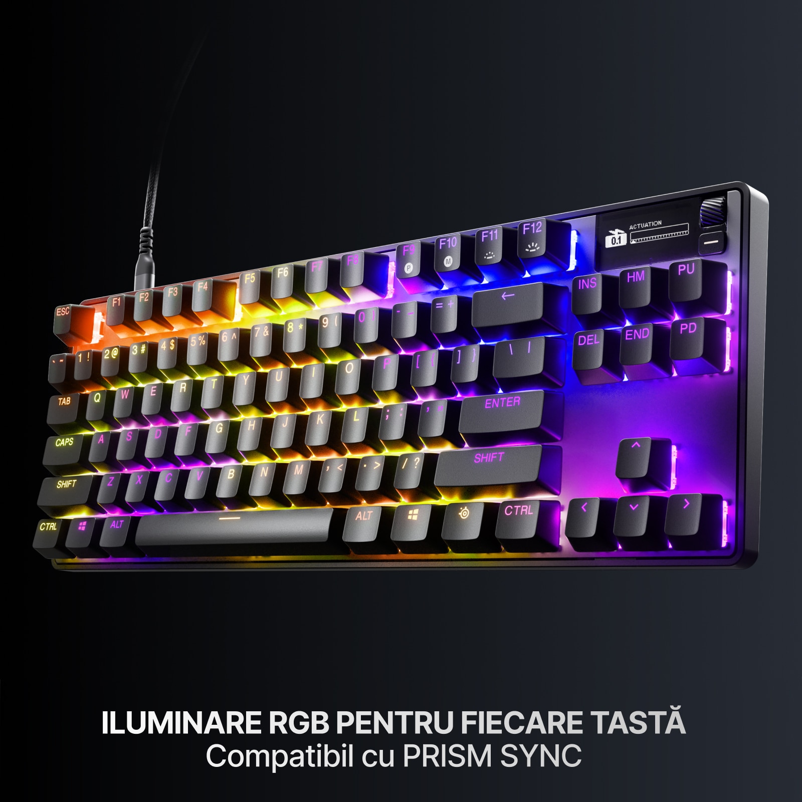 Tastatura Gaming SteelSeries Apex Pro TKL Gen 3, RGB, USA, negru