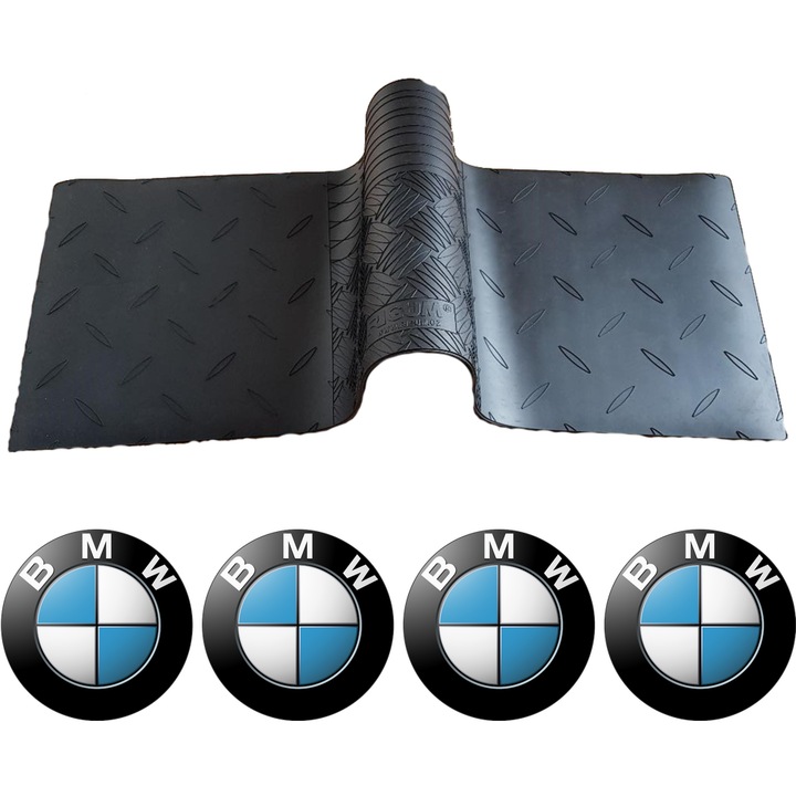 Covoras spate tunel median universal compatibil BMW X6 G06, SUV, fabricatie 11.2019 - prezent si 4 stickere auto BMW