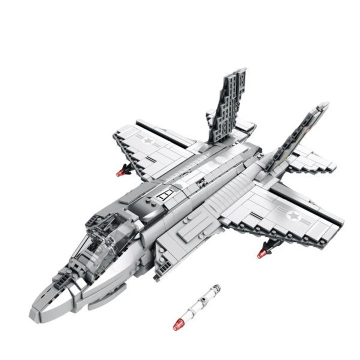 Конструктор Reobrix F-35 B, 1600 части, 43.5x32x13cm, самолети, за 14 години+