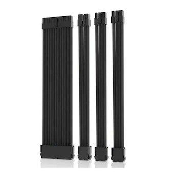 Set cabluri de extensie pentru alimentare PC, 30CM, 18AWG, 24Pin/8Pin to 6+2Pin/ 8Pin to 4+4Pin, negru