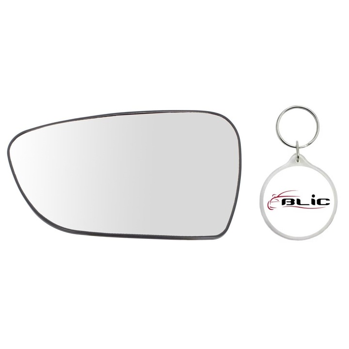 Set Sticla Oglinda Auto Retrovizoare Exterioara, Stanga, Convexa, Incalzita, Crom, KIA CEE'D 12.06-07.18 -12.12 cu Breloc Personalizat "Blic"