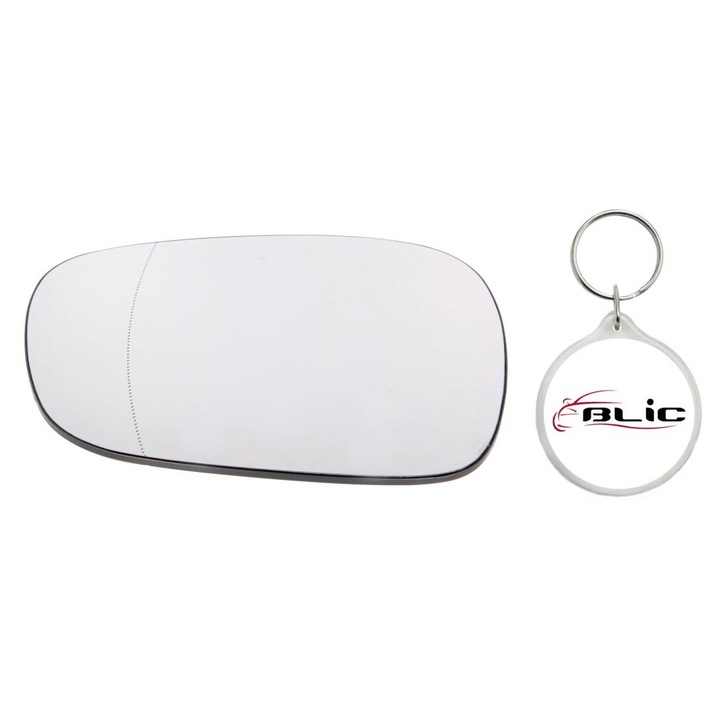 Set Sticla Oglinda Auto Retrovizoare Exterioara, Stanga, Asferica, Incalzita, Crom, BMW X1 (E84), X3 (E83), X3 (F25) 07.05-08.17 -12.12 cu Breloc Personalizat "Blic"