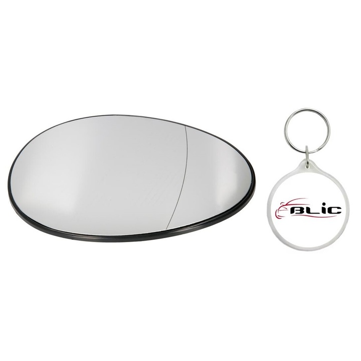 Set Sticla Oglinda Auto Retrovizoare Exterioara, Dreapta, Asferica, Incalzita, MINI (R56), (R57), (R58), (R59), CLUBMAN (R55), COUNTRYMAN (R60) 09.06-10.16 -03.10 cu Breloc Personalizat "Blic"