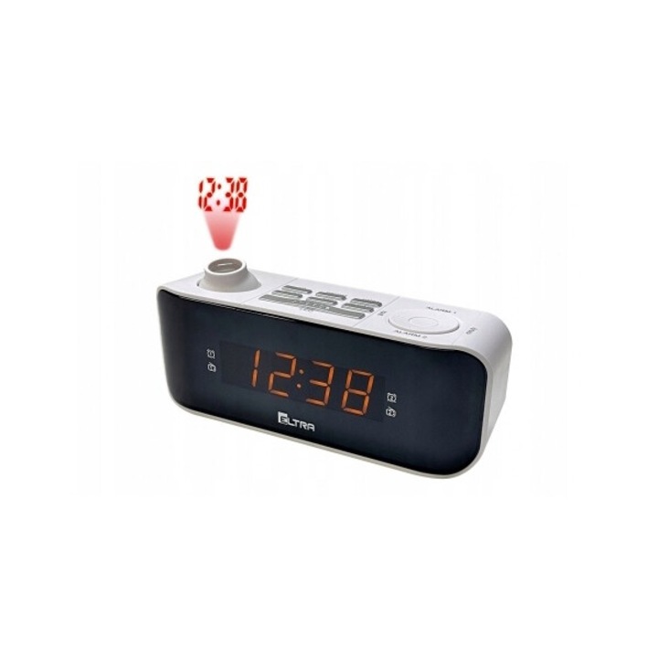 Ceas digital de masa, Eltra, Radio, 175 x 63 x 80 mm, Alb