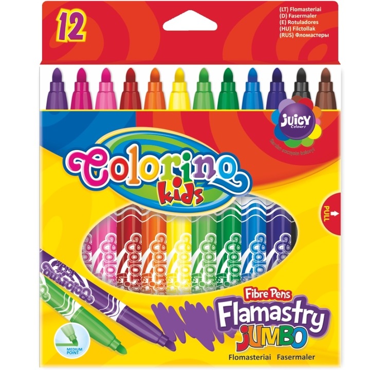 Markere colorate, Colorino Kids, Jumbo, 12 Culori