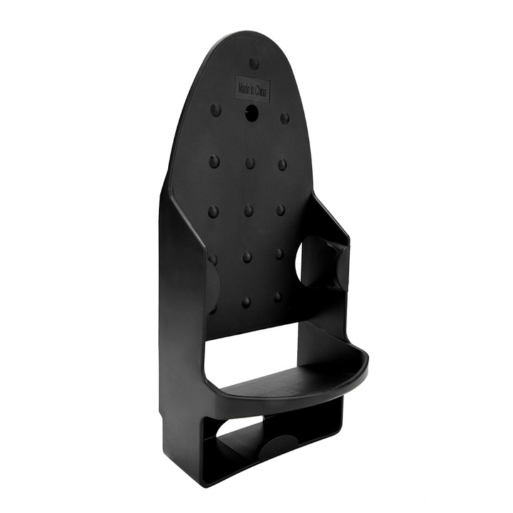 Suport de perete pentru fier de calcat si masa de calcat, Cozevdnt, negru, 31x14x11cm