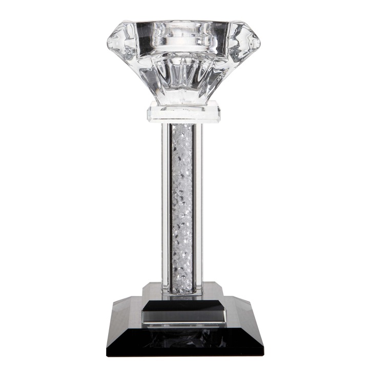 Свещник на черна основа 15см "Rapira S"