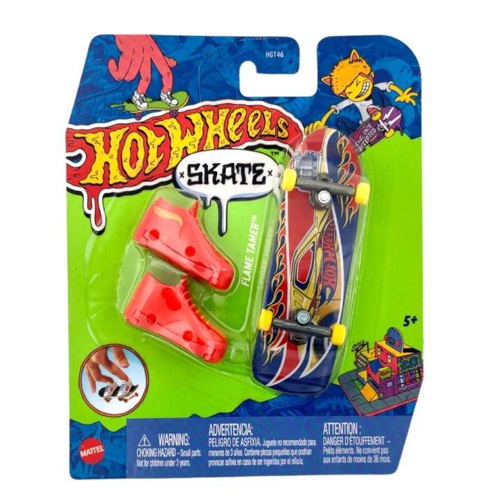 Set Hot Wheels Skate Flame Tamer Challenge Accepted Fingerboard (hng20)