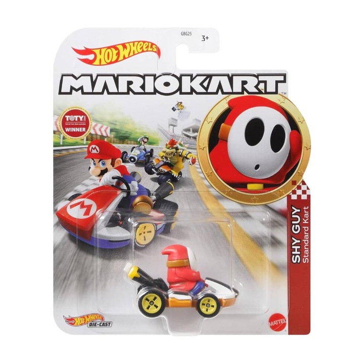 Masina Hot Wheels Mario Kart Shy Guy Standard Kart Die-cast (grn25)