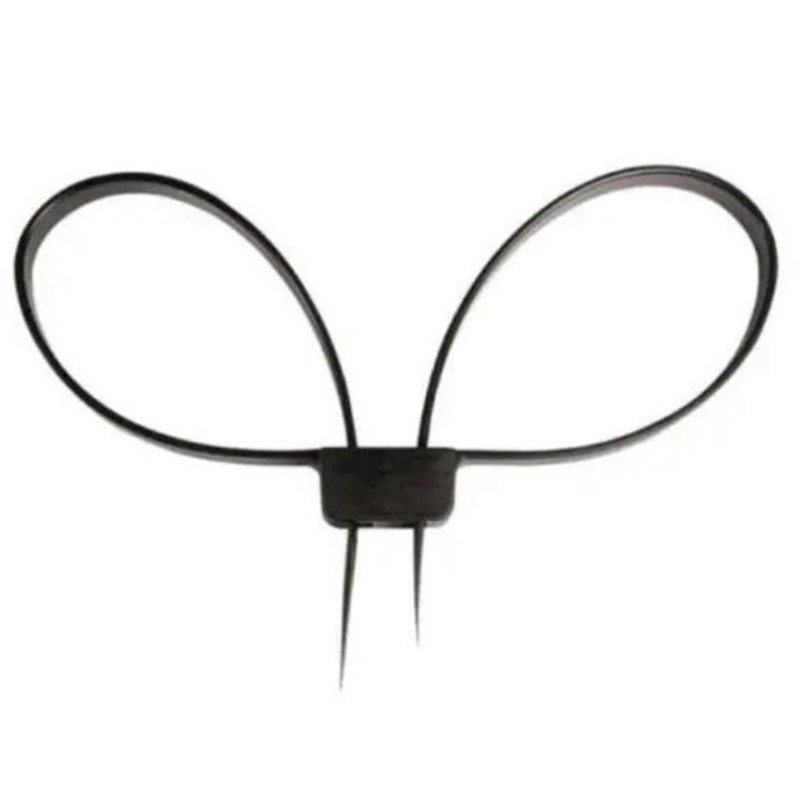 Catuse de unica folosinta cu doua bucle culoare negru