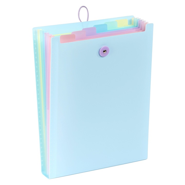 Organizator vertical Viquel 112115-Bleu, Rainbow pastel, A4, extensibil