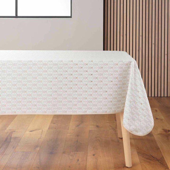 Téglalap alakú terítő fényes mintával, 145 x 240 cm - bézs