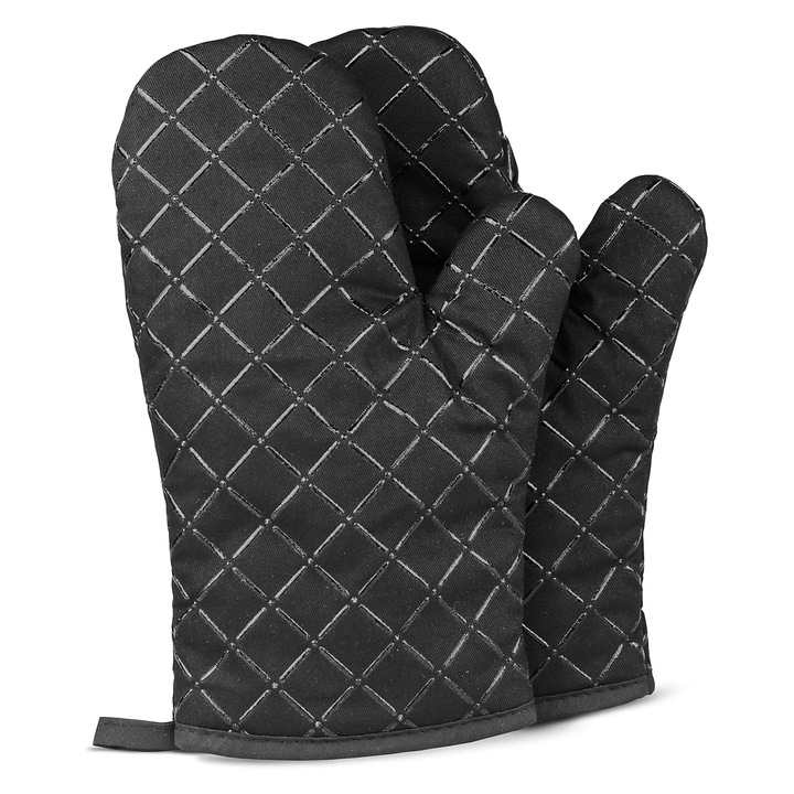 Sütőkesztyű, hőálló, fekete