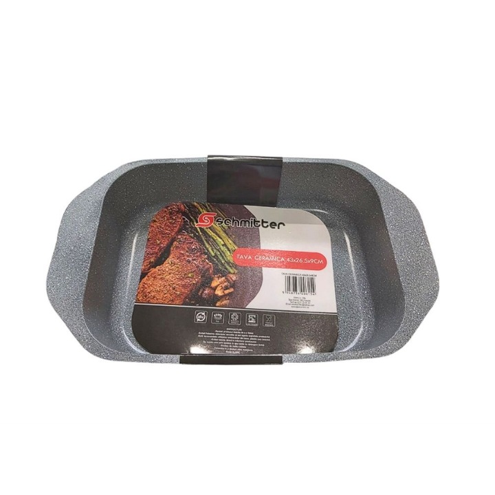 Tava cu manere, Schmitter, ceramica, 43 x 26.5 x 9 cm