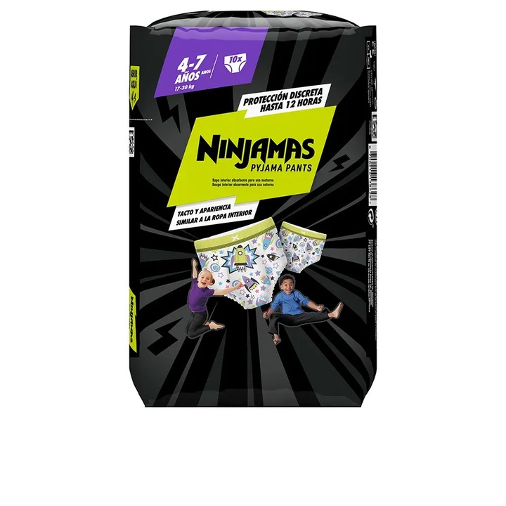 Set Scutece-chilot marimea 4-7 ani pentru copii 17-30 kg, Dodot Ninjamas, 10 buc