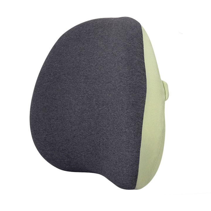 Perna Ortopedica pentru Postura si Dureri Lombare, Spuma cu Memorie, Placuta la Atingere, Husa Lavabila si Respirabila, Confort pentru Scaun de Birou, Masina sau Acasa, Suport Ergonomic pentru Sezut, Respirabila, Dimensiuni, 43x36x13 cm, Verde