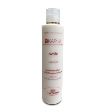 Lapte demachiant cu arbore de ceai, Lakshmi, 200 ml, pentru pielea grasa, cu impuritati, puncte negre si pori dilatati Lapte demachiant cu arbore de ceai, Lakshmi, 200 ml, pentru pielea grasa, cu impuritati, puncte negre si pori dilatati
